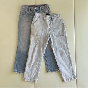 Bundle of two J crew cropped jeans.